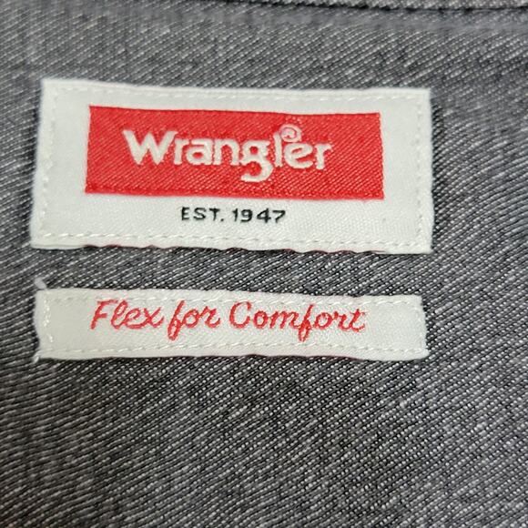 Wrangler Black Denim LS Full Button Shirt - Size 2XL - Picture 4 of 5